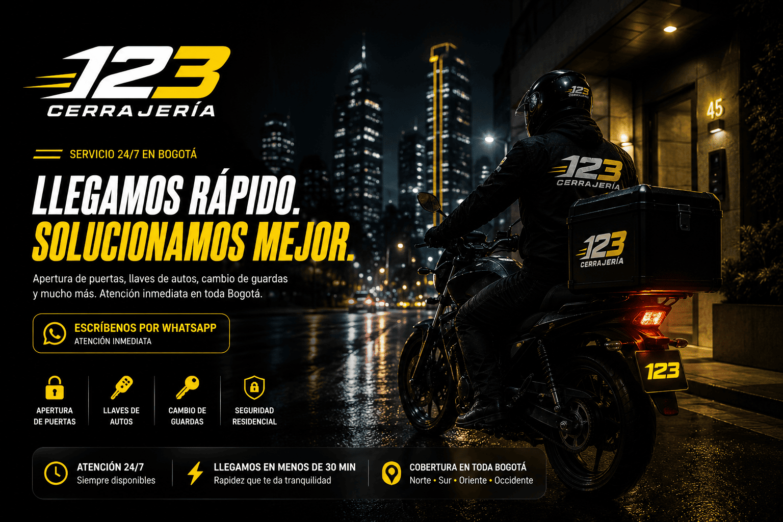 Cerrajeria a domicilio en Bogotá 24 horas